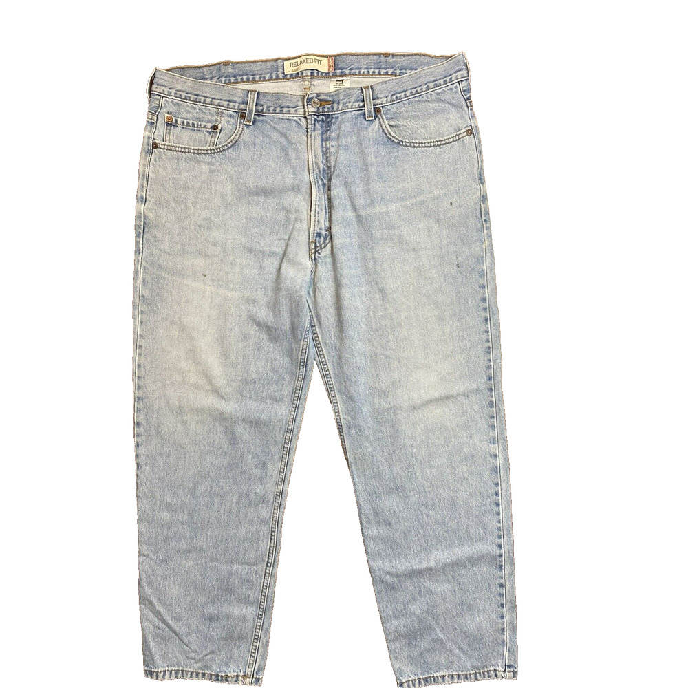 Vintage Levi’s 550Relaxed Denim Jeans Men’s Size 42x30 Light Wash Faded Dad
